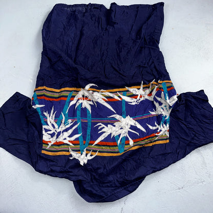 OP Ocean Pacific Sunwear Men's M Aloha Shirt Button-Up Floral Blue 70s 1970s