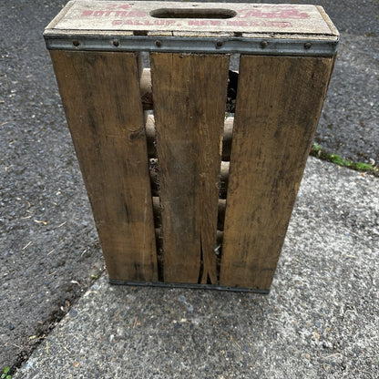 Vintage Wooden Soda Crate Pepsi Cola Wood Gallup New Mexico 24 Bottles Rare