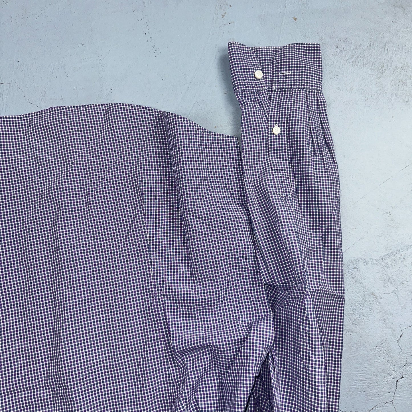 Vince Shirt Mens M Purple Gingham Long Sleeve Button Up Checkerboard