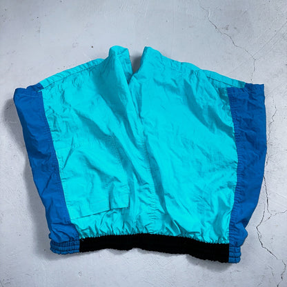 Express Short Surf Swim Trunks Mens L Board Pockets Swimwear Blue Vintage 80s