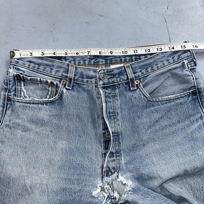 Levis 501 Vintage 90s XX Straight Leg Mexico Jeans 34x36 Light Wash Act 31x32