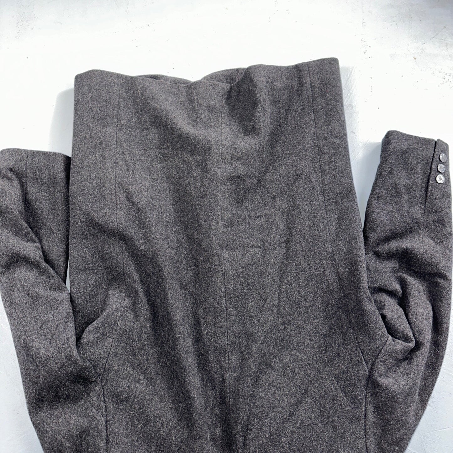 Vintage Valerie Steven’s Gray Black Wool & Cashmere Blend Blazer Women’s Sz 8