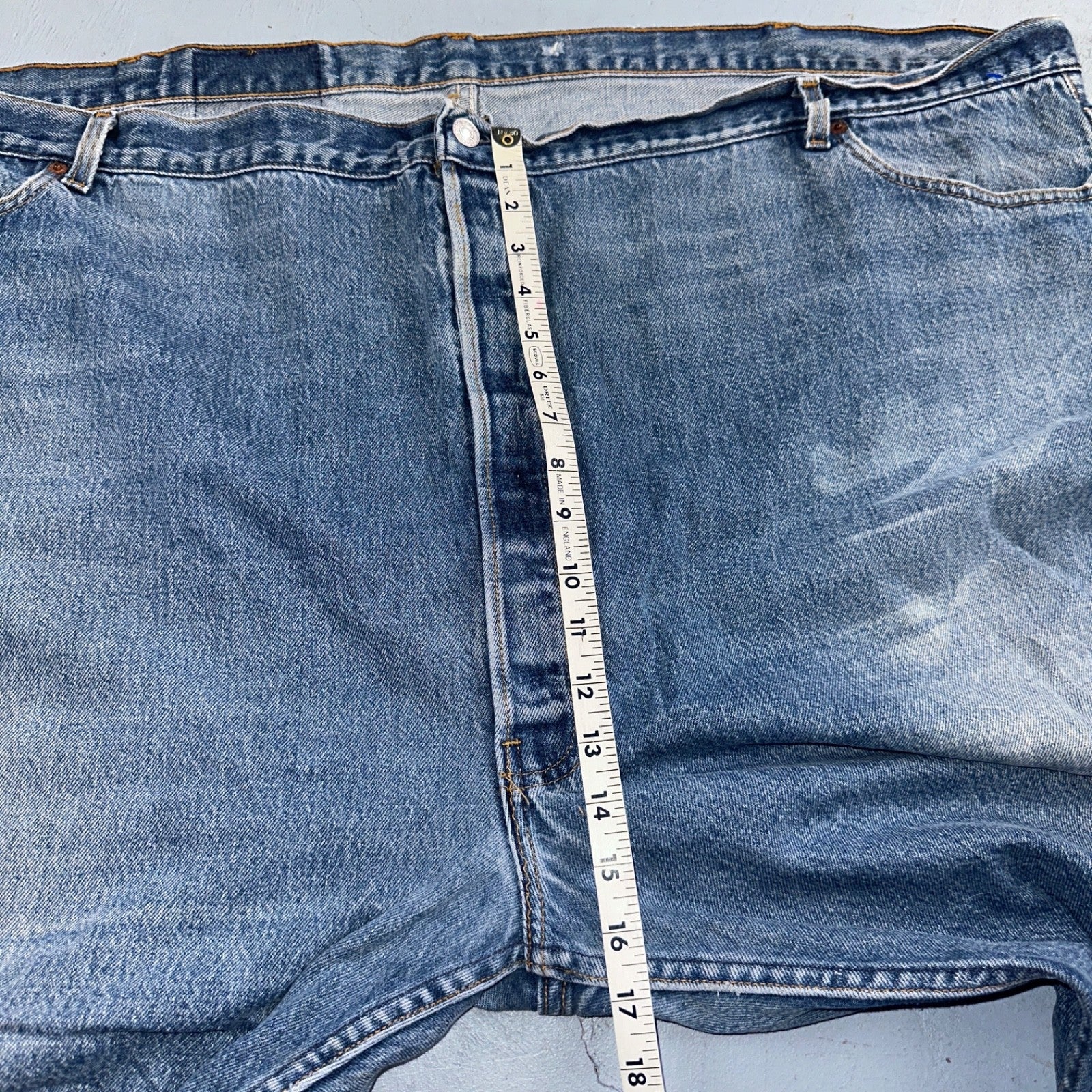 Levis 501 Vintage 90s USA XX Straight Leg Jeans Blue Light Wash 60x30 Act 56x27