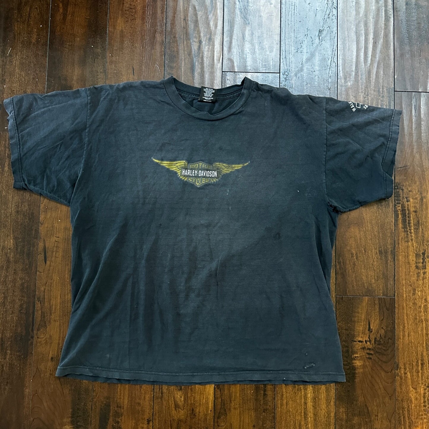 HARLEY DAVIDSON USA VTG T Shirt Salem Oregon Walkers Cycle Bike 90s Y2K Faded