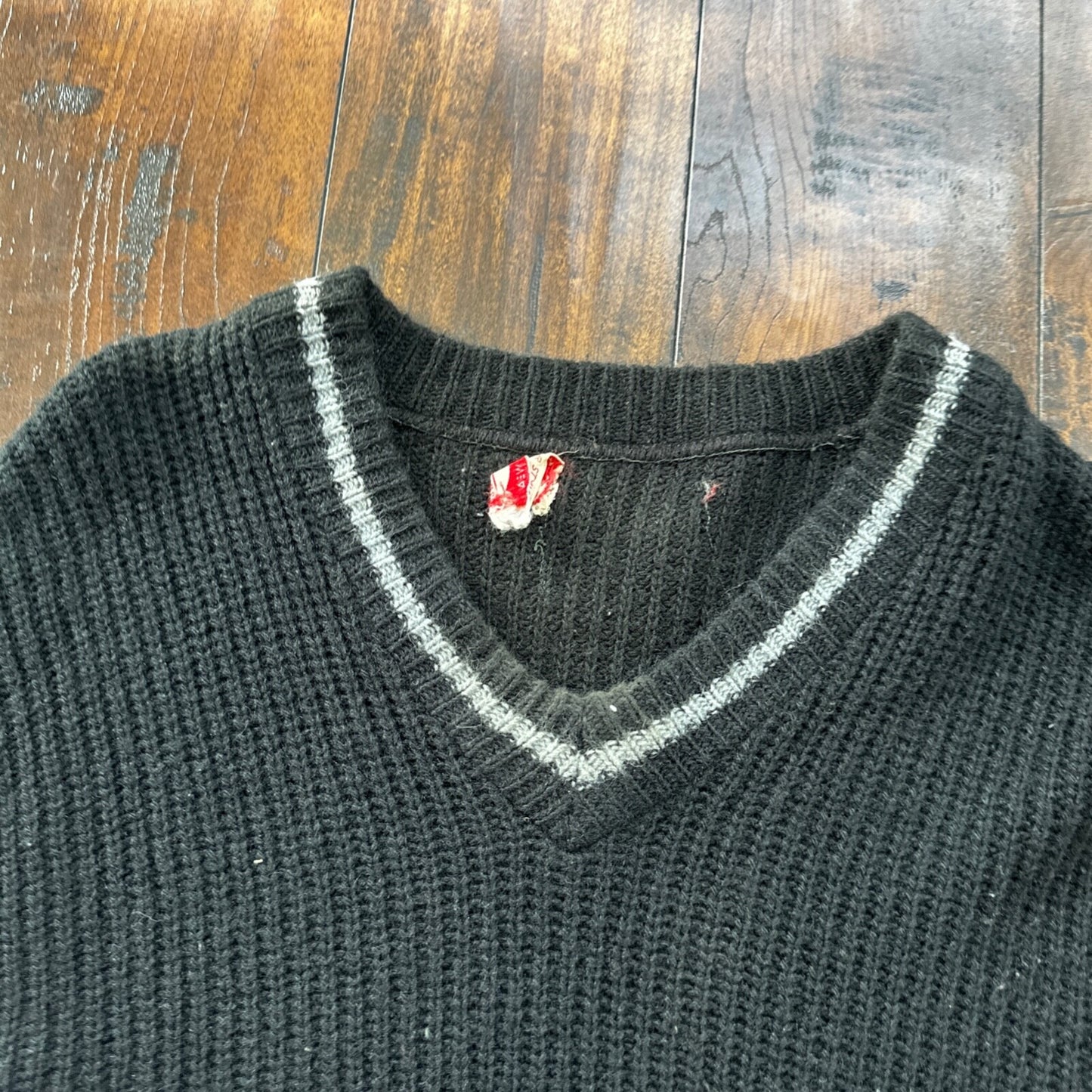 Vtg 60s 70s Thrashed Acrylic Sportswear Shirt Surf Skate Black Oregon USA