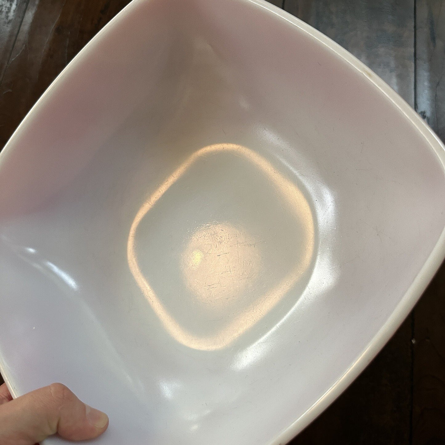 VTG RED PYREX 2.5 QT SQUARE CASSEROLE DISH 625B-025 Faded AMAZING