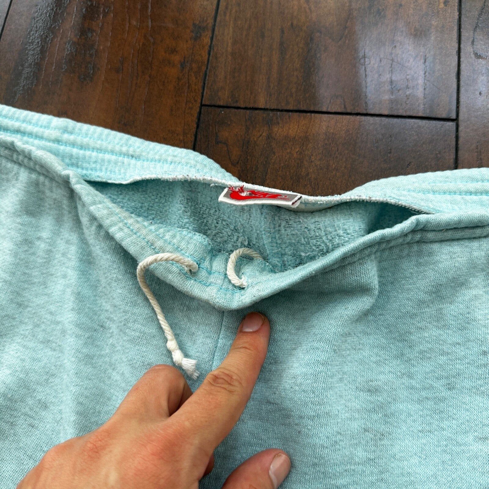 VTG Nike Athletic Blue Sweatpants S Drawstring Adjustable Jogger Y2K Gym