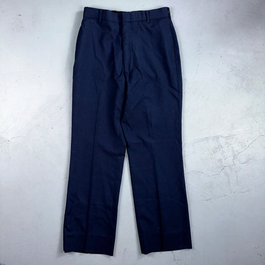 Vintage DPSC Air Force Pants Mens 30R Navy Blue Wool Blend Trouser 28x30 90s