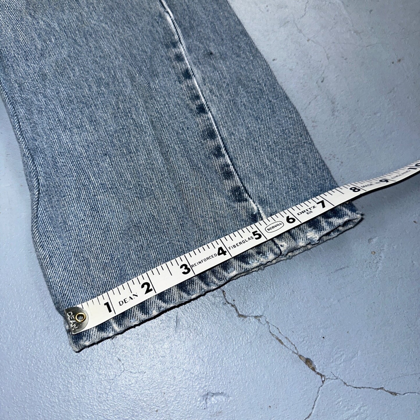 Levis 505 Vintage 90s Columbia Straight Leg Jeans Blue Light Wash 30x34 Ac 28x33