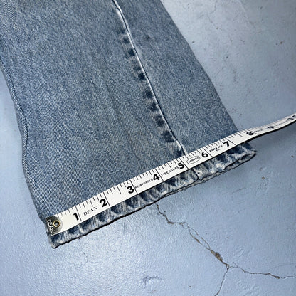 Levis 505 Vintage 90s Columbia Straight Leg Jeans Blue Light Wash 30x34 Ac 28x33