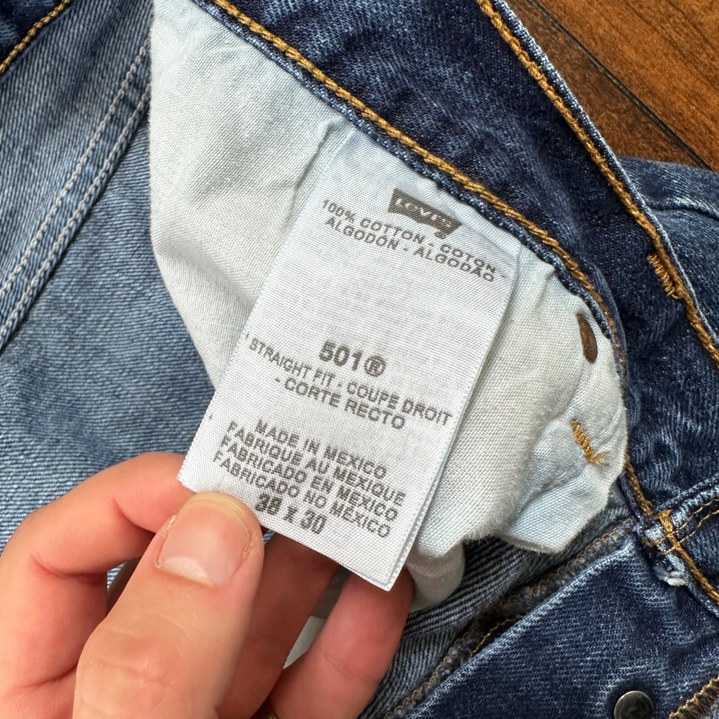 Levis 501 Vintage Y2K Straight Leg XX 2000s Jeans 38x30 Med Wash Act 36x27