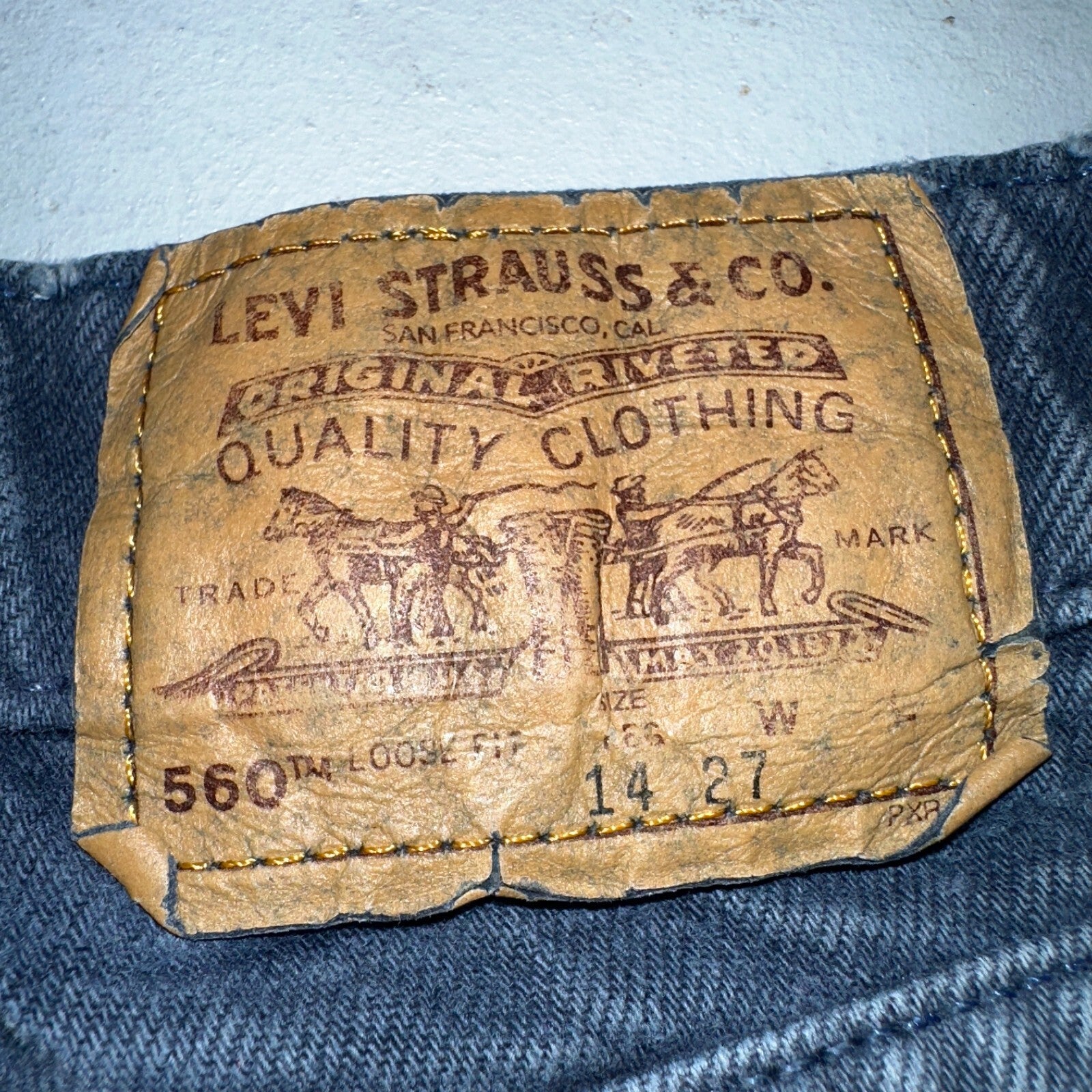 Levis 560 VTG Jeans Womens 14 Blue Wash Loose Straight Orange Tab Denim 25x26