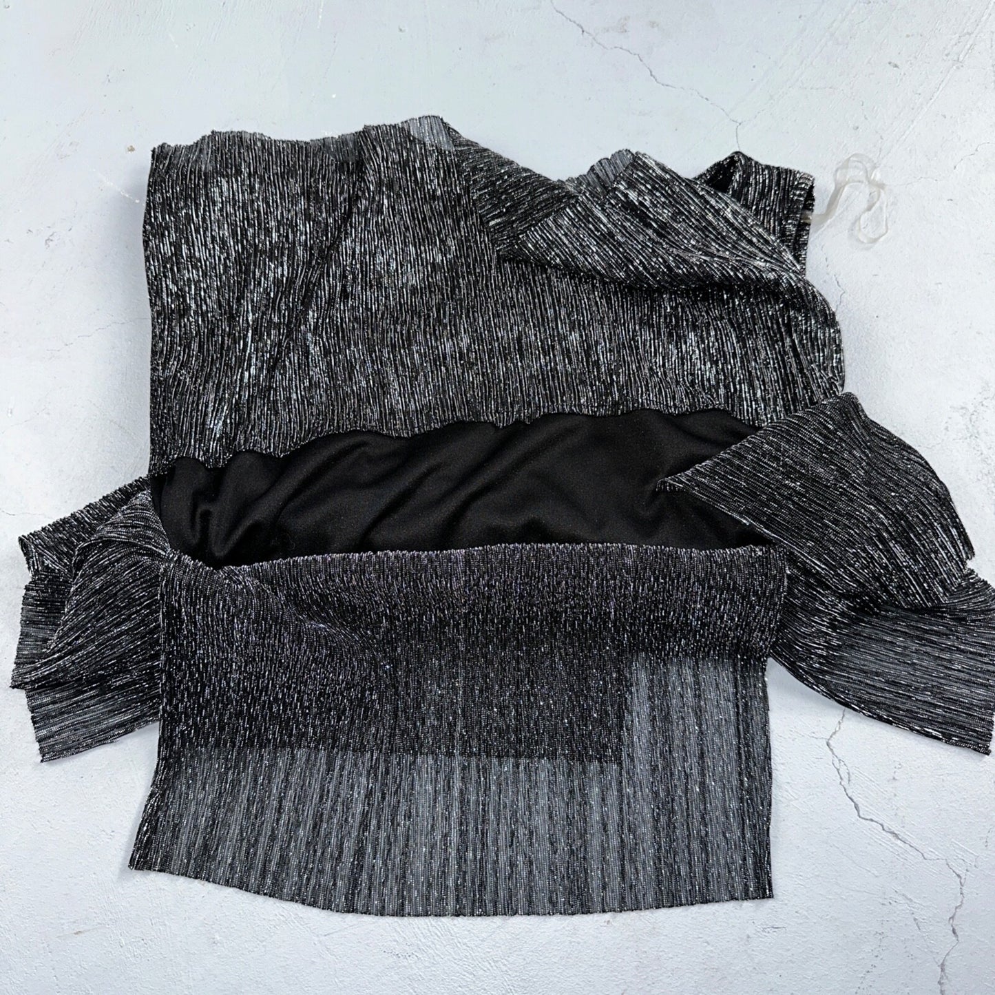 Collection Dressbarn Women's Dress Top 8 Lace Seqins - Black Sleeveless USA VTG