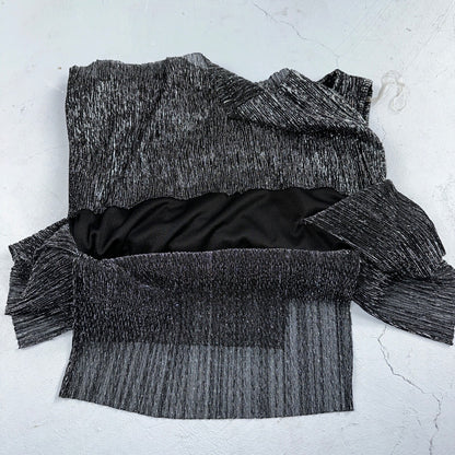 Collection Dressbarn Women's Dress Top 8 Lace Seqins - Black Sleeveless USA VTG