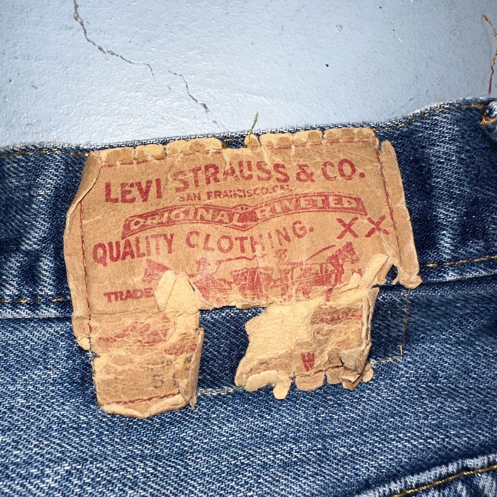 Levis VTG 517 0217 Jeans Mens 40x32 Blue Talon 70s USA Denim Single Stitch 38x31