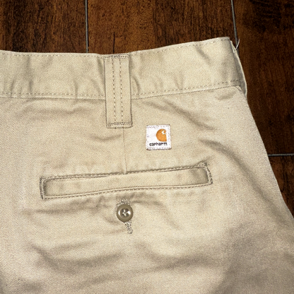Carhartt Pants Mens Tan 34x29 Chinos Straight Leg Flat Front Workwear Relaxed