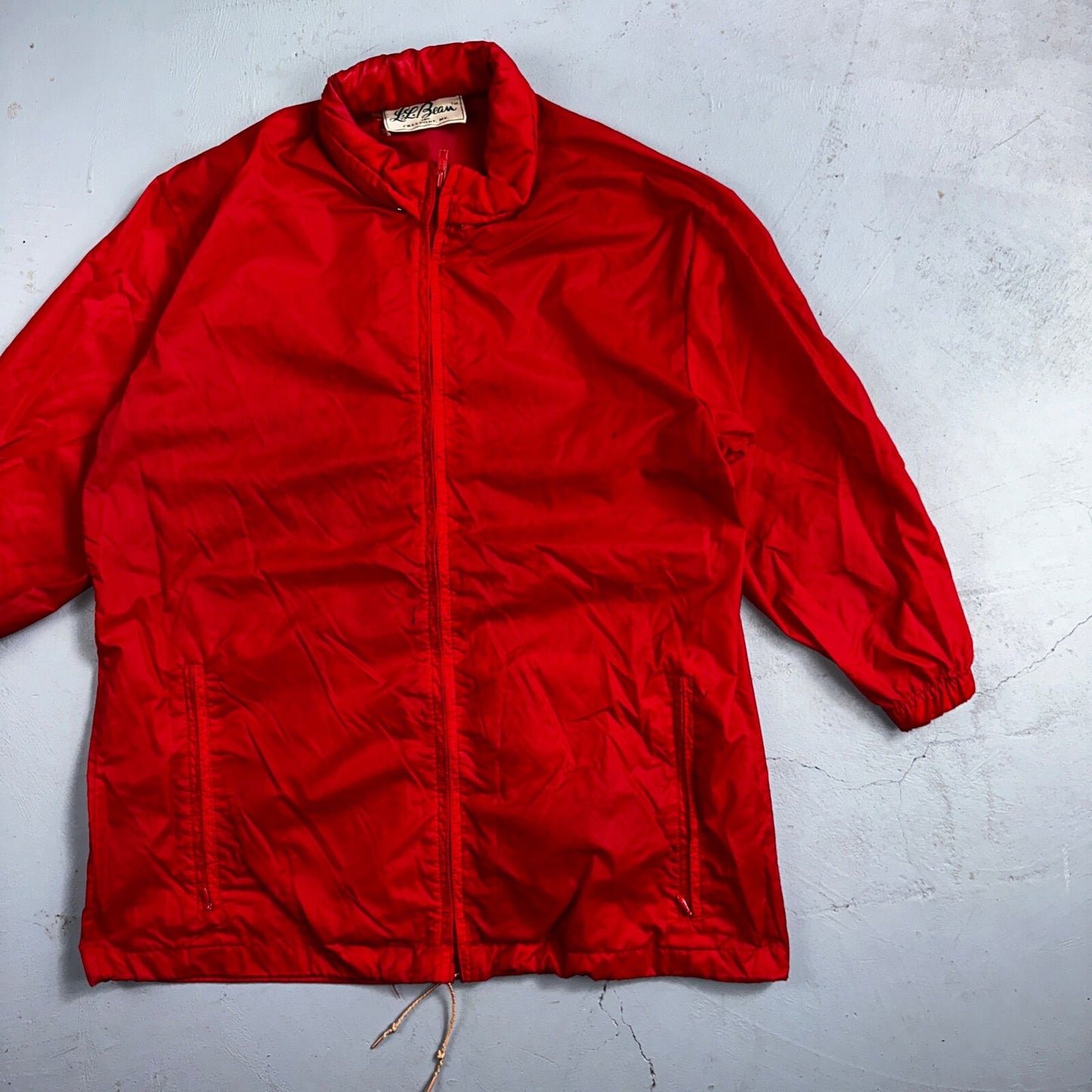 LL BEAN Coach Jacket Large Zip Front Nylon True VTG 1970s Windbreaker Thin