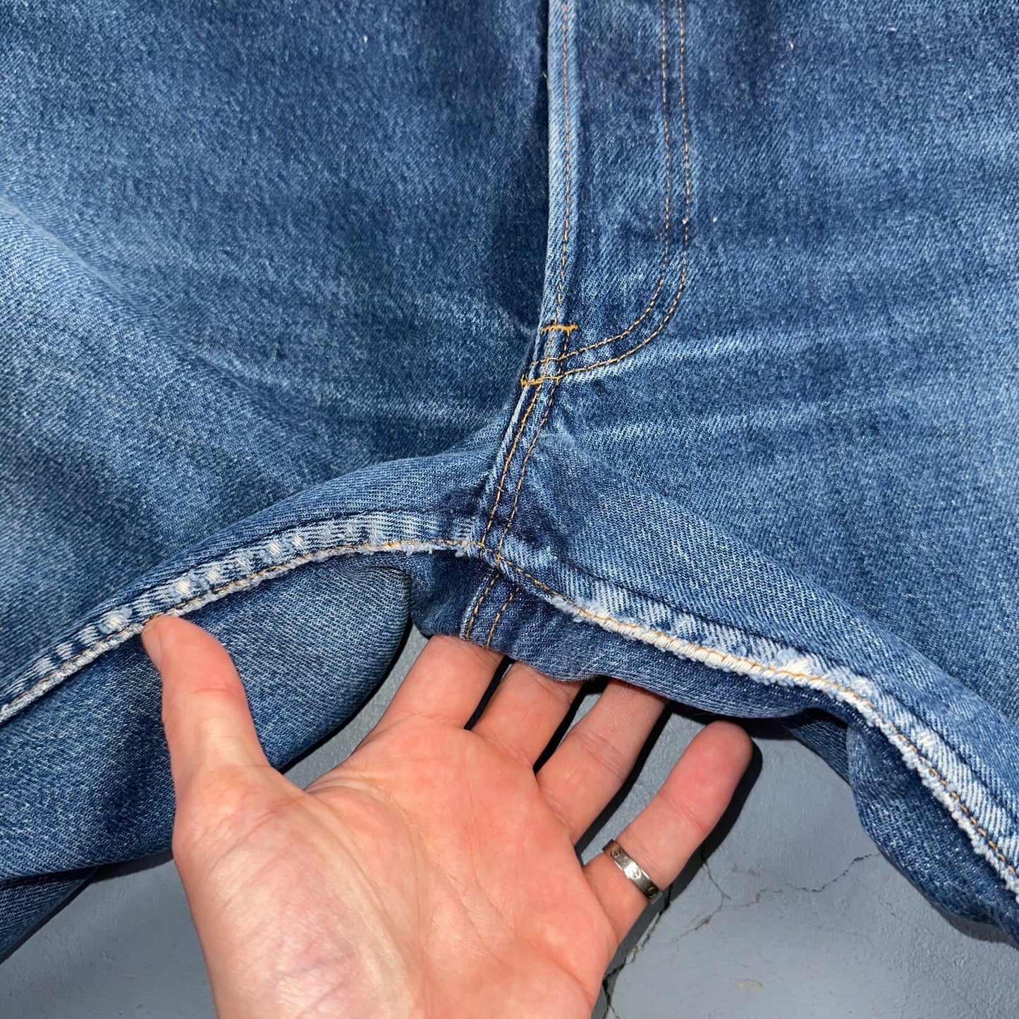 Levis 501 Vintage 80s USA XX Straight Leg Jeans Blue Med Wash 38x30 Act 35x26