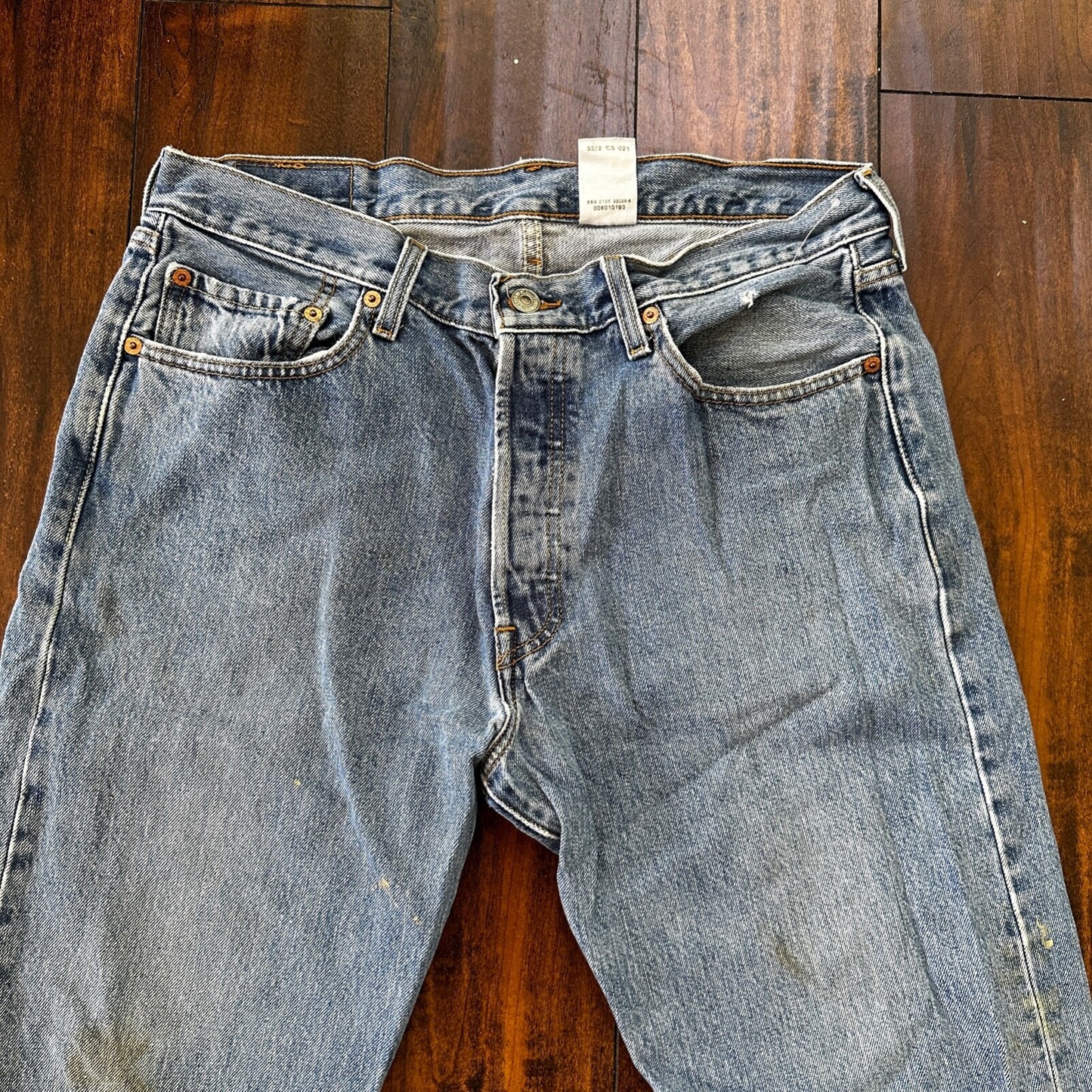 Levis 501 Vintage Y2K Straight Leg XX 2000s Jeans 34x32 Light Wash Act 32x30
