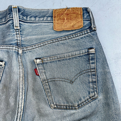 Levis 501 Vintage 80s Redline Selvedge USA XX Jeans Light Wash Worn Act 30x30
