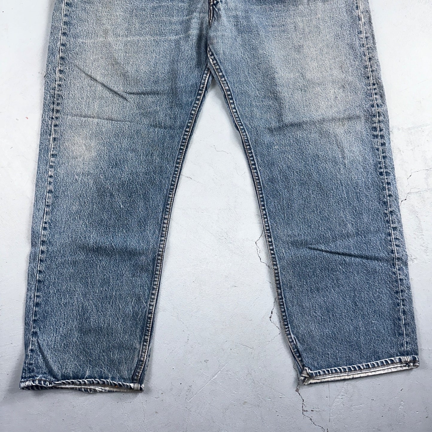 Levis 501 Vintage 90s USA XX Straight Leg Jeans Blue Light Wash 46x32 Act 42x28