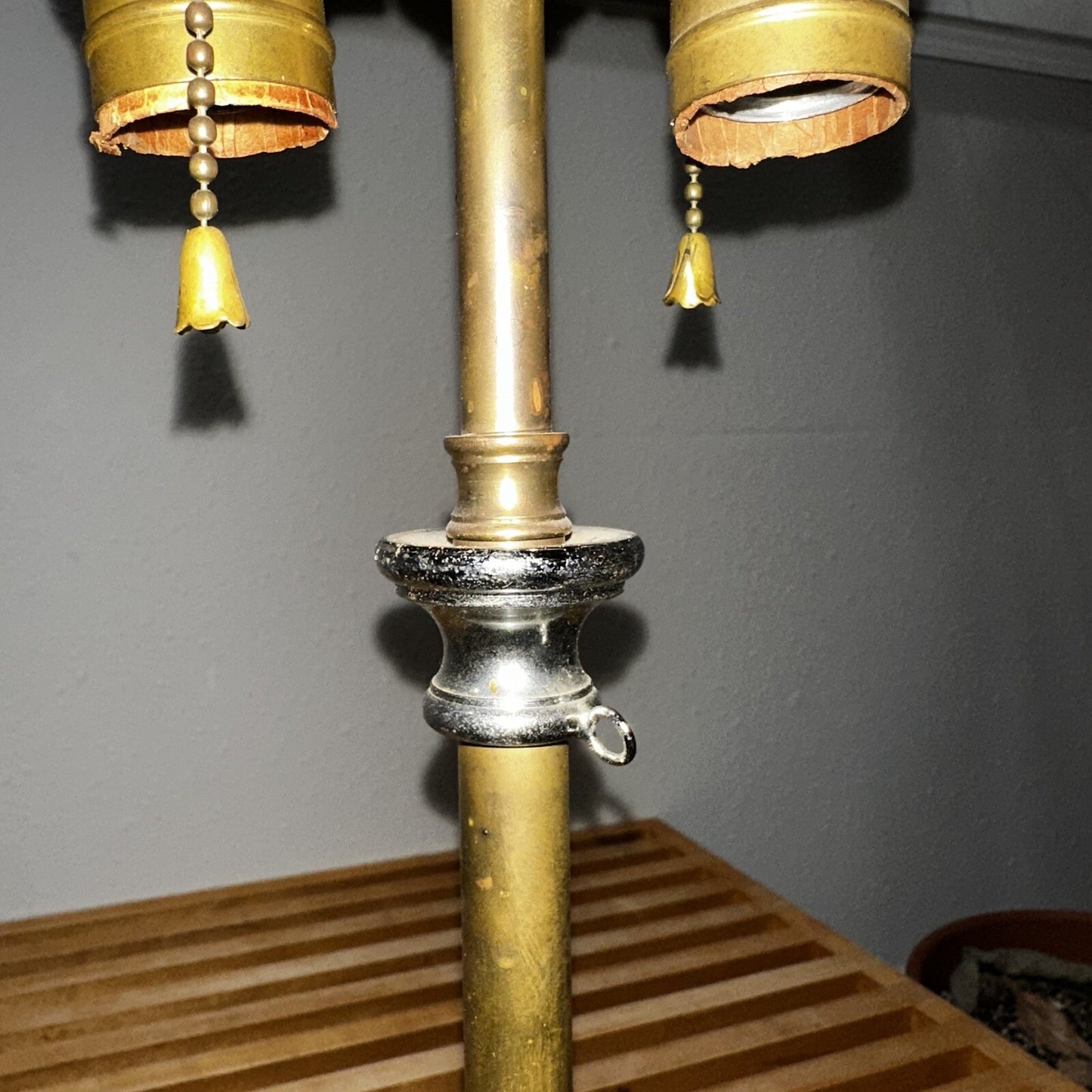 Pair 1986 CHAPMAN Tall Brass Horn Shaped Lamps 1985 Vintage MCM Design Nelson