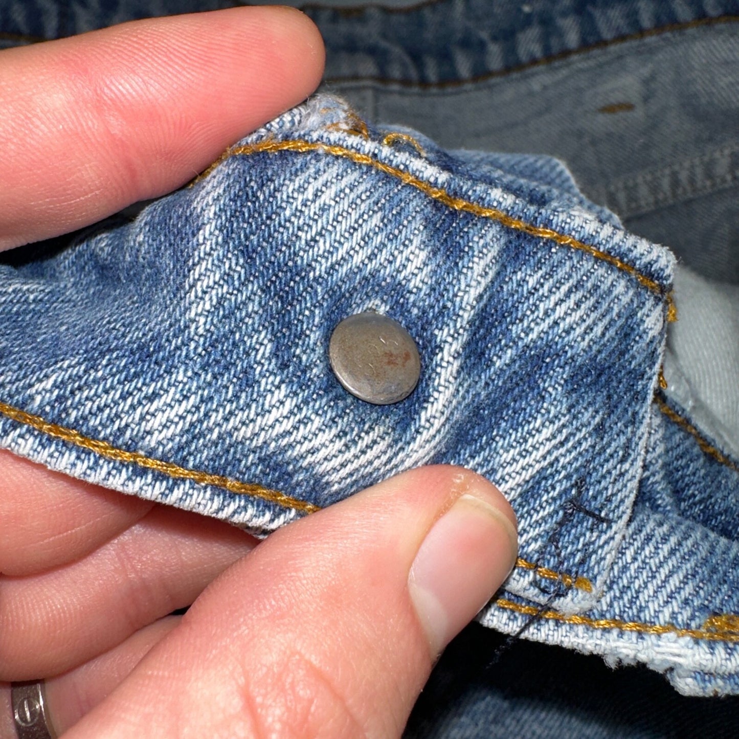 Levis 517 Vintage 80s USA Boot Cut Leg Jeans Light Wash Orange Tab Act 32x30