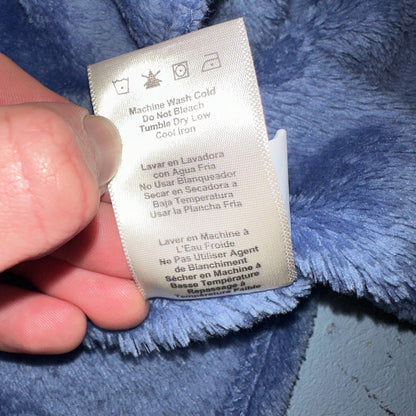 UGG Soft Surroundings Fleece Vest Hooded Blue Soft Cardigan Cozy M/L