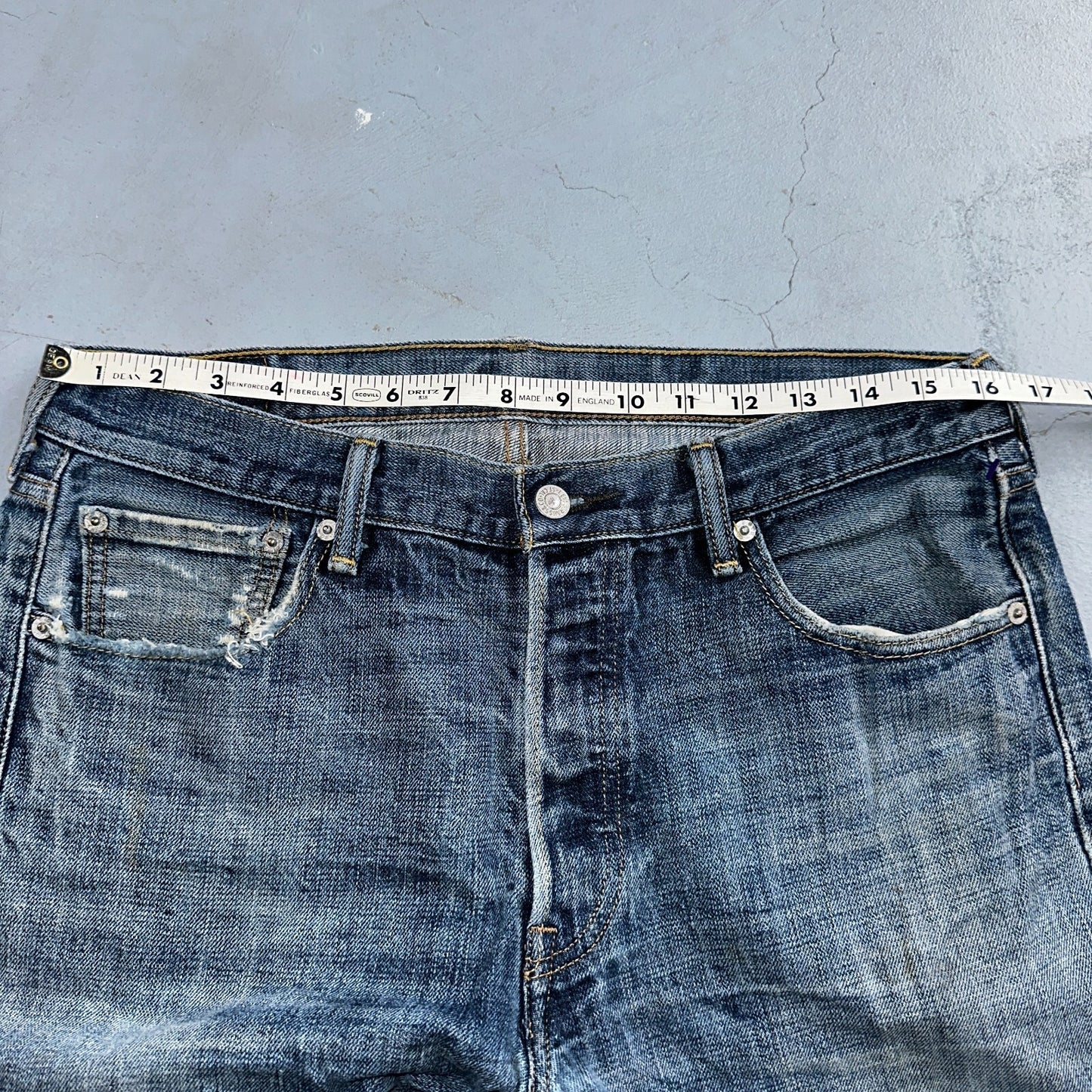 Levis 501 Y2K XX Straight Leg Jeans Blue VTG Med Wash 34x32 Act 33x30