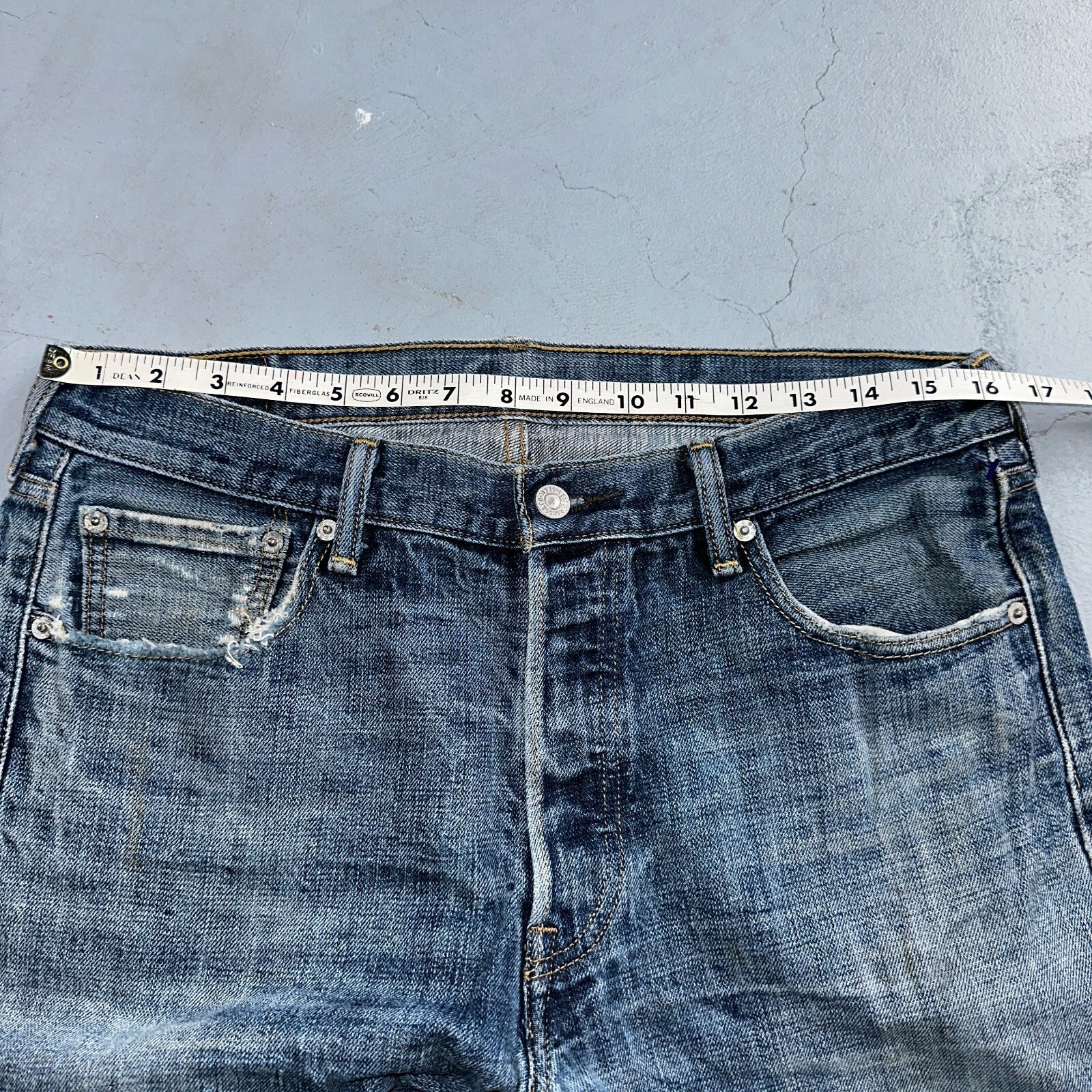 Levis 501 Y2K XX Straight Leg Jeans Blue VTG Med Wash 34x32 Act 33x30