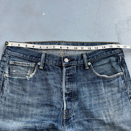 Levis 501 Y2K XX Straight Leg Jeans Blue VTG Med Wash 34x32 Act 33x30
