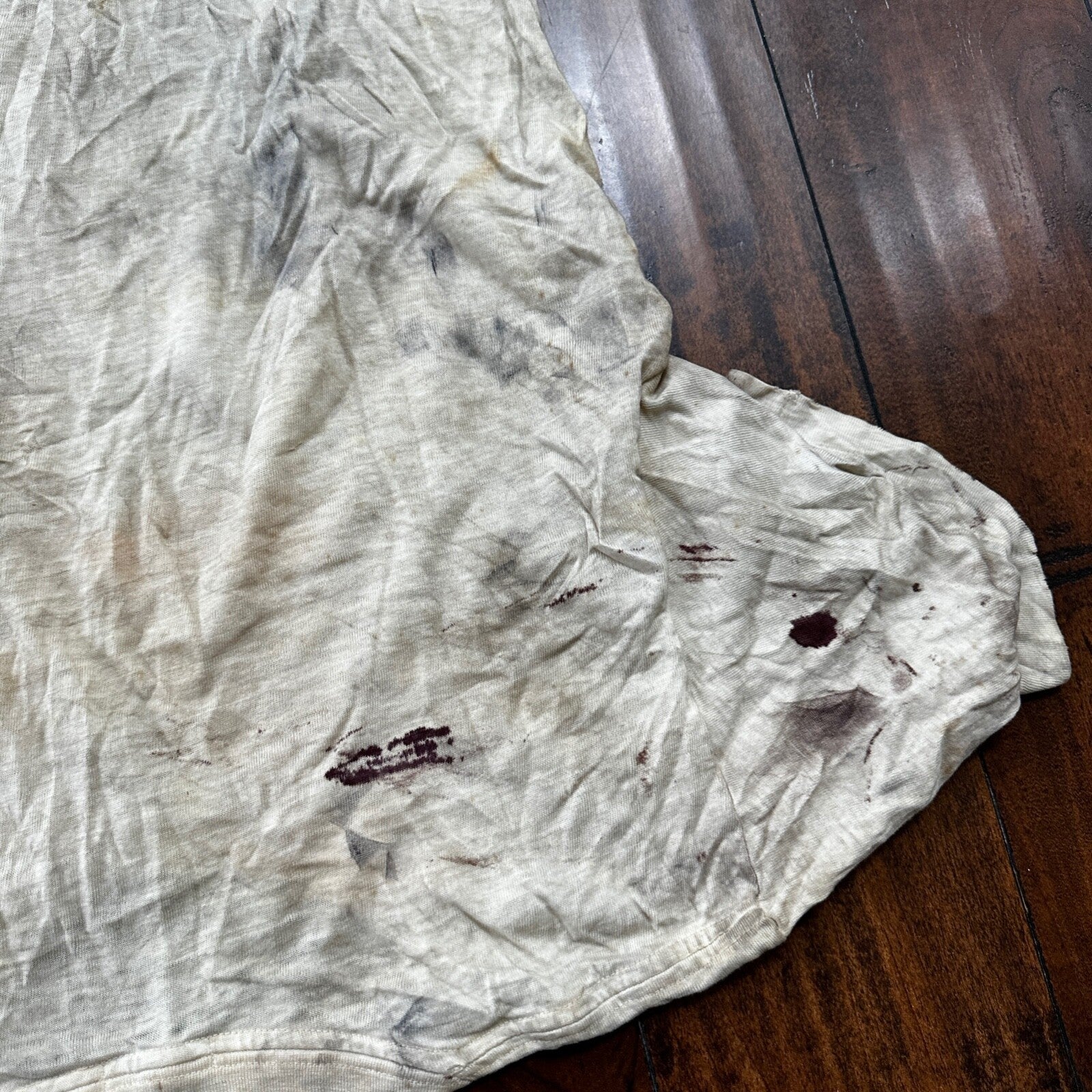 Thrashed Munsingwear Vintage T Shirt 60s 70s Grunge Garbage White Rockabilly