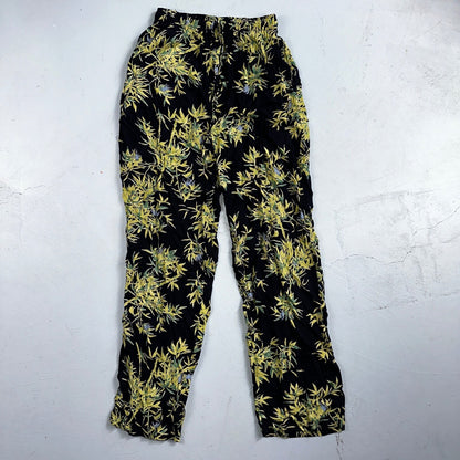 Clio VTG 2 Piece Set Blouse Shirt Pants Rayon Hawaiian Floral Boho Chic 1980s