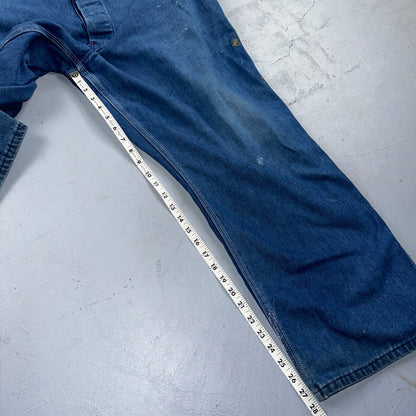 Big Mac Authentic Workwear Men's Bib Overalls 42x30 VTG Wash Blue Jean Denim