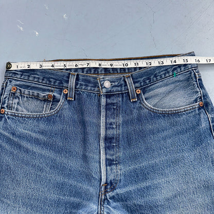 Levis 501 Vintage 90s USA XX Straight Leg Jeans Blue Light Wash 34x36 Act 32x30