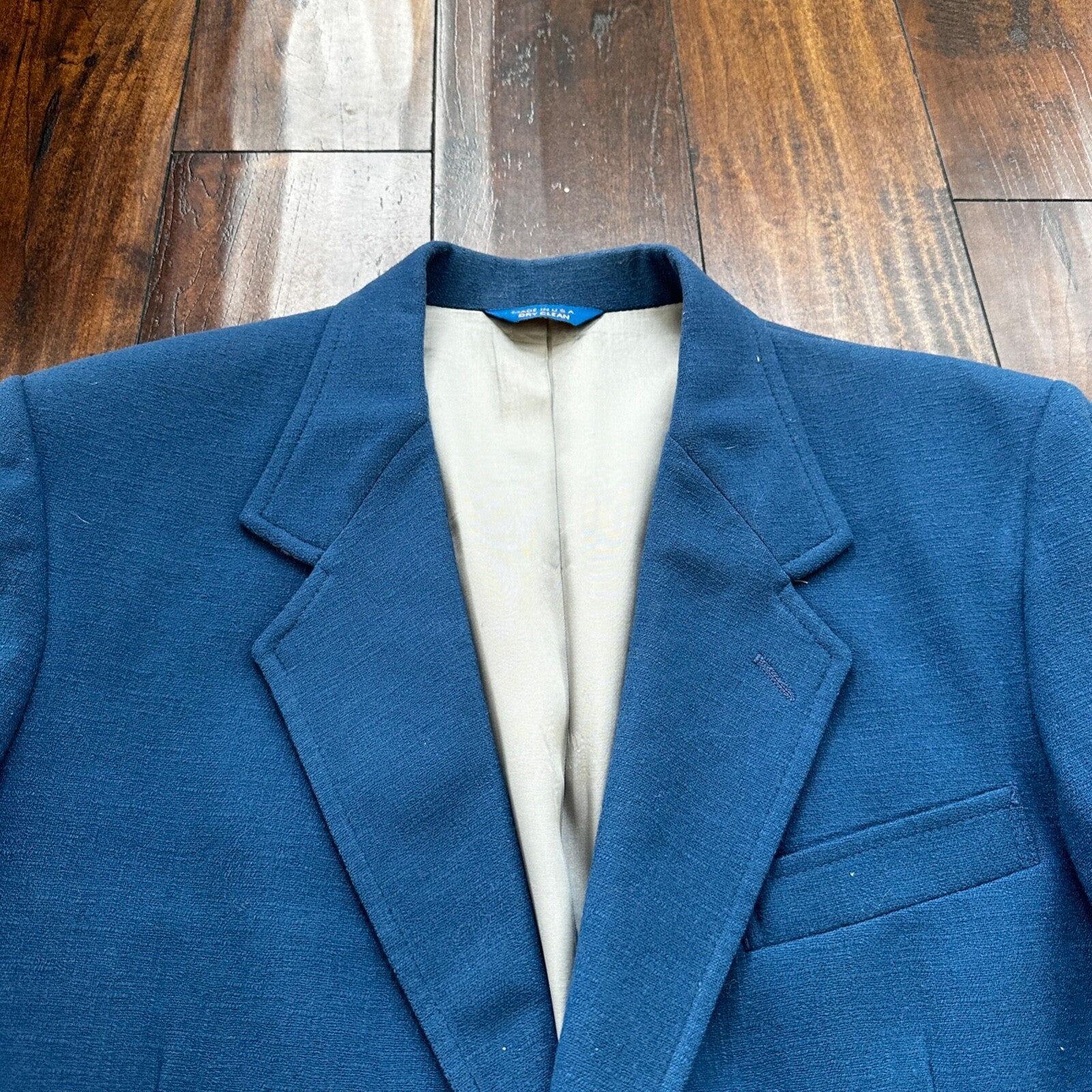 VTG Pendleton Jacket Blazer Men's 42 Blue 100% Pure Virgin Wool USA Western 70s