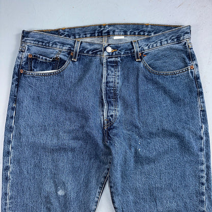 Levis 501 Vintage Y2K 90s XX Straight Leg Jeans Blue Med Wash 38x34 Act 37x33
