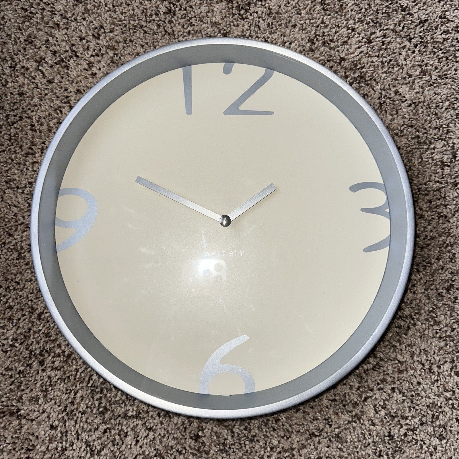 West Elm Modern 12 Inch Wall Clock Display Hotel Office Minimalist MCM Vtg DWR