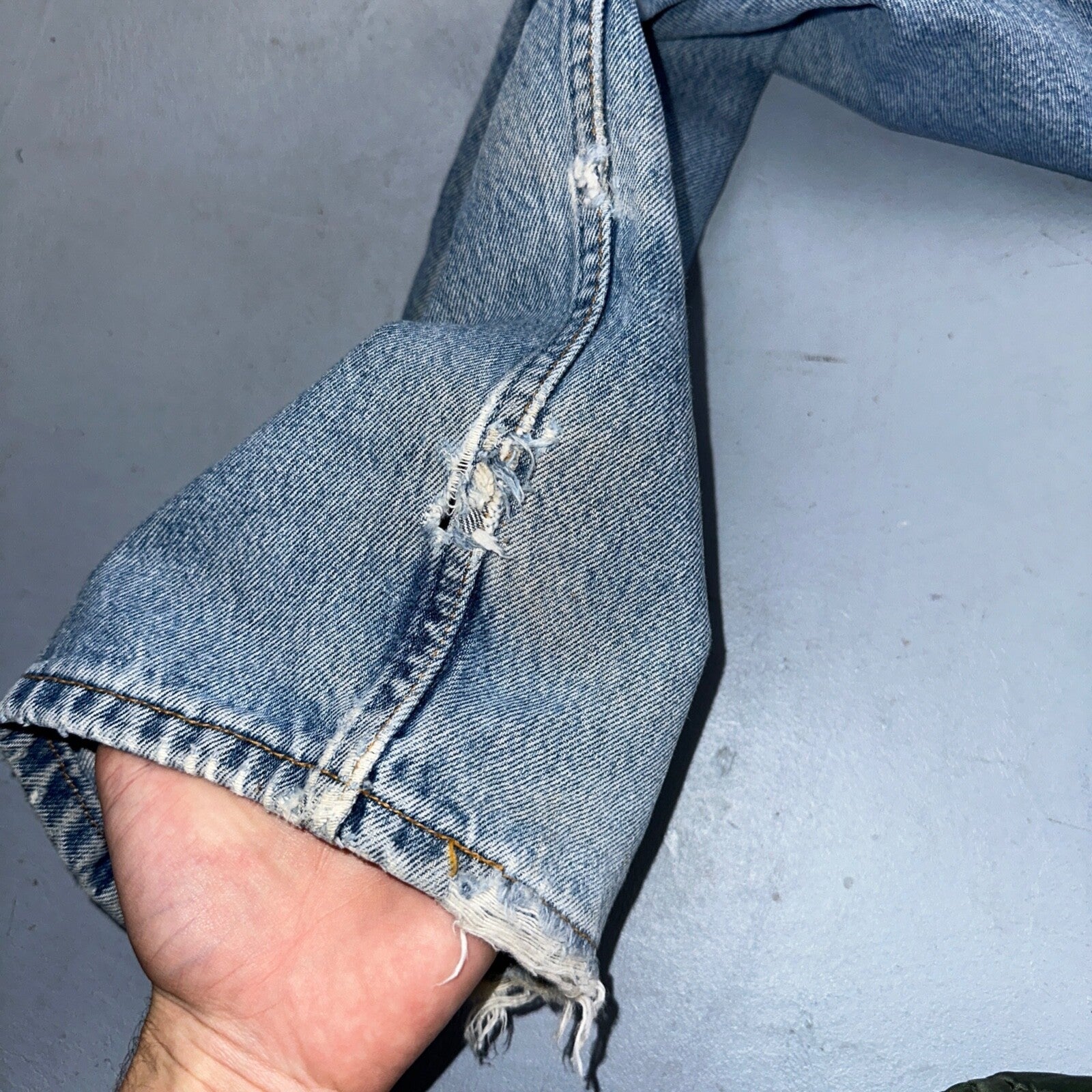 Levis 501 Vintage 90s Mexico Straight Leg Jeans 38x30 Y2K Light Wash Act 37x29