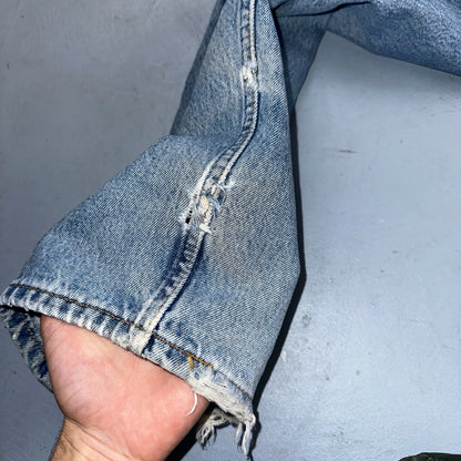 Levis 501 Vintage 90s Mexico Straight Leg Jeans 38x30 Y2K Light Wash Act 37x29