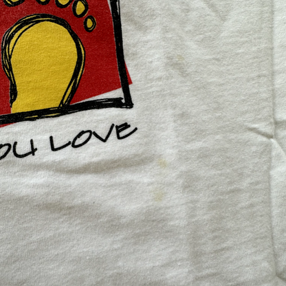 March of Dimes Vintage T Shirt Y2K Love Keith Haring Art Earth Music Band USA