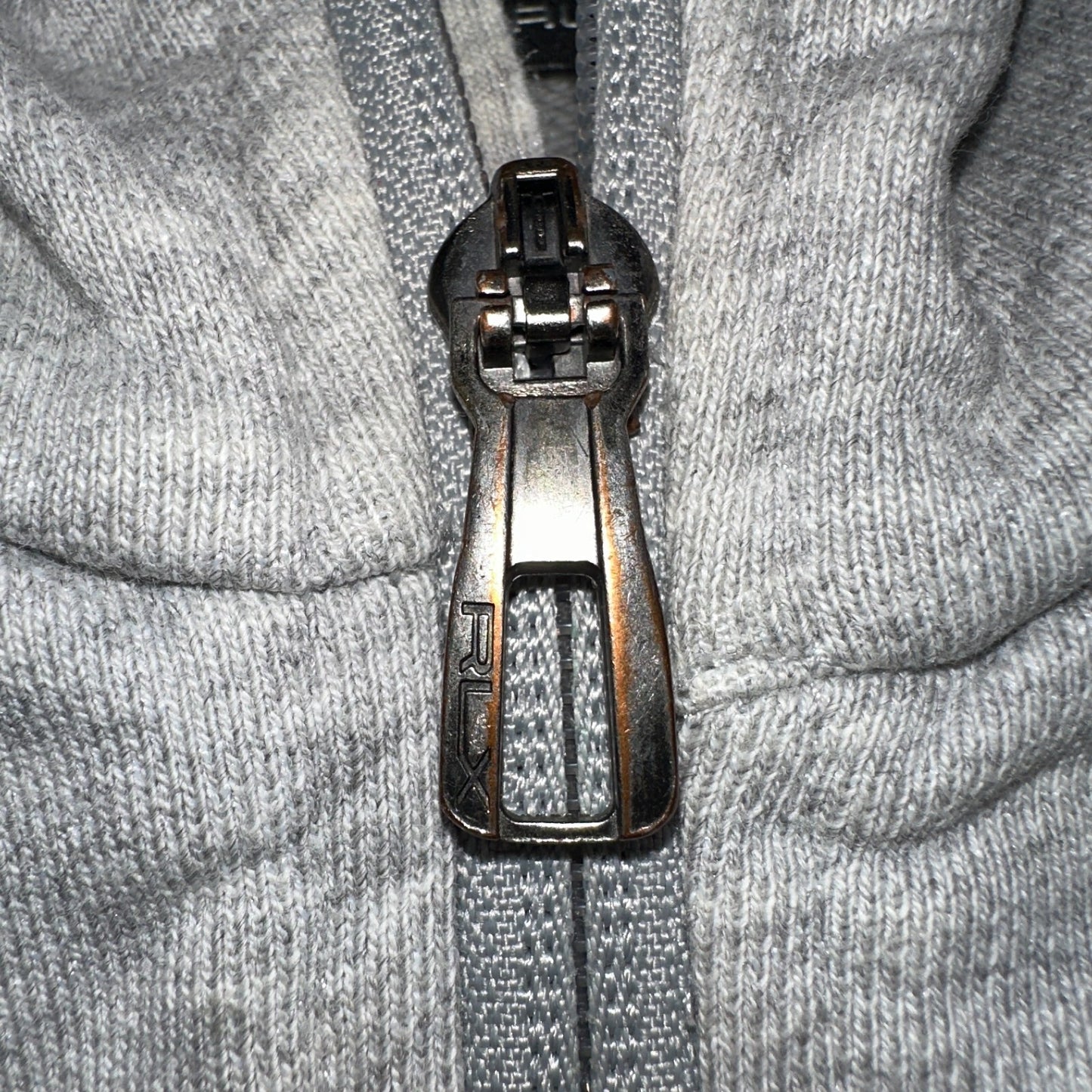 RLX Ralph Lauren Hoodie Mens Medium Gray Hybrid Pullover Gray Logo Training Gym