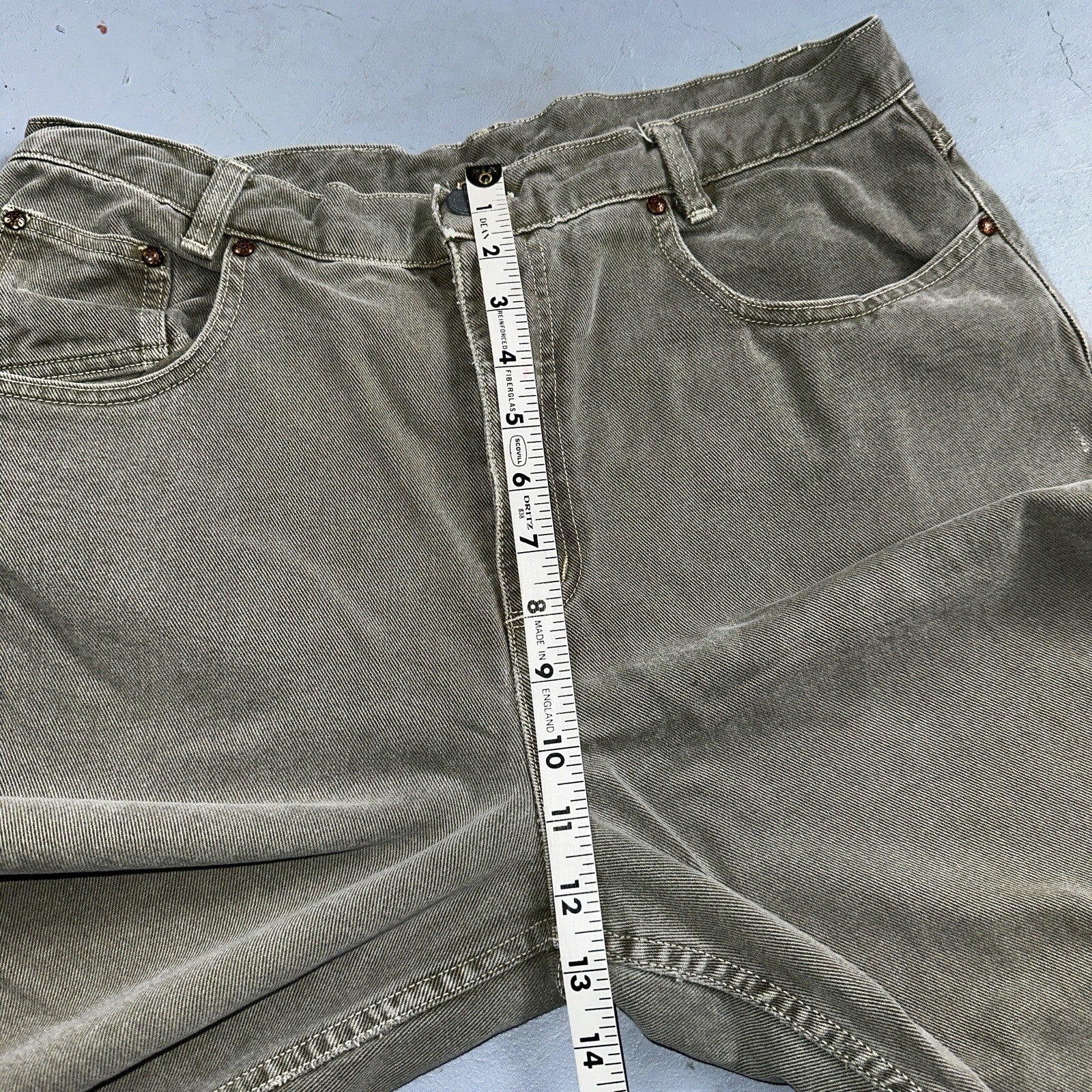 Democracy Jeans Womens 16 Green Denim Pants Banana Republic VTG USA High Rise