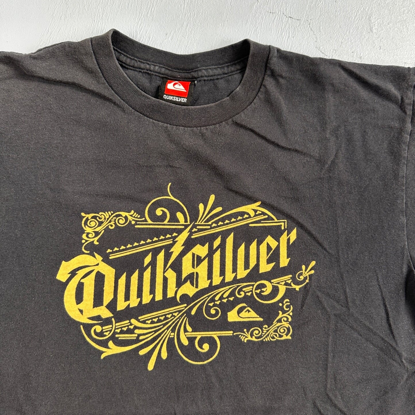 Quicksilver Y2K Basic VTG T Shirt Skater Core Skateboard Mexico Black Large