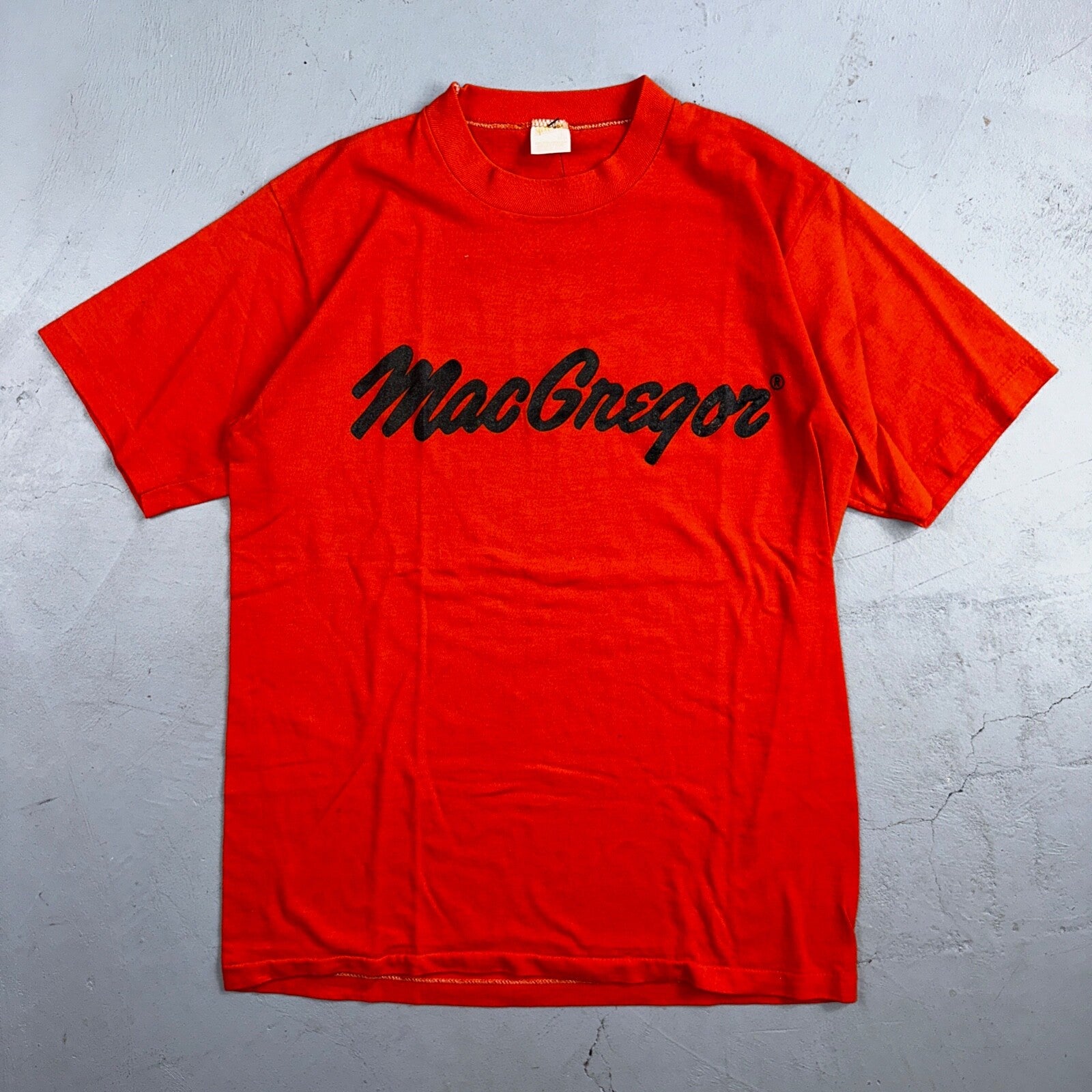 MacGregor 70s Sporting Goods VTG T Shirt Rare Orange Single Stitch Promo Sports