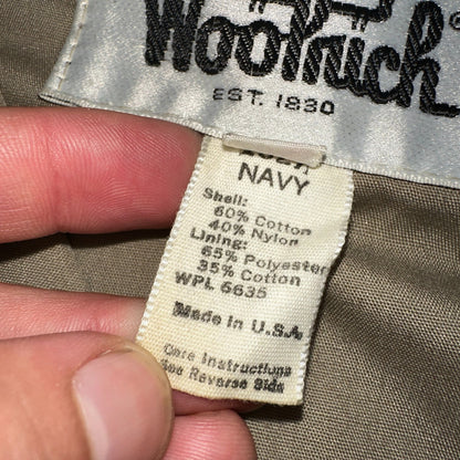 VTG Woolrich USA Mountain Parka Shell Jacket Blue Hiking 1970s 70s Blue Large