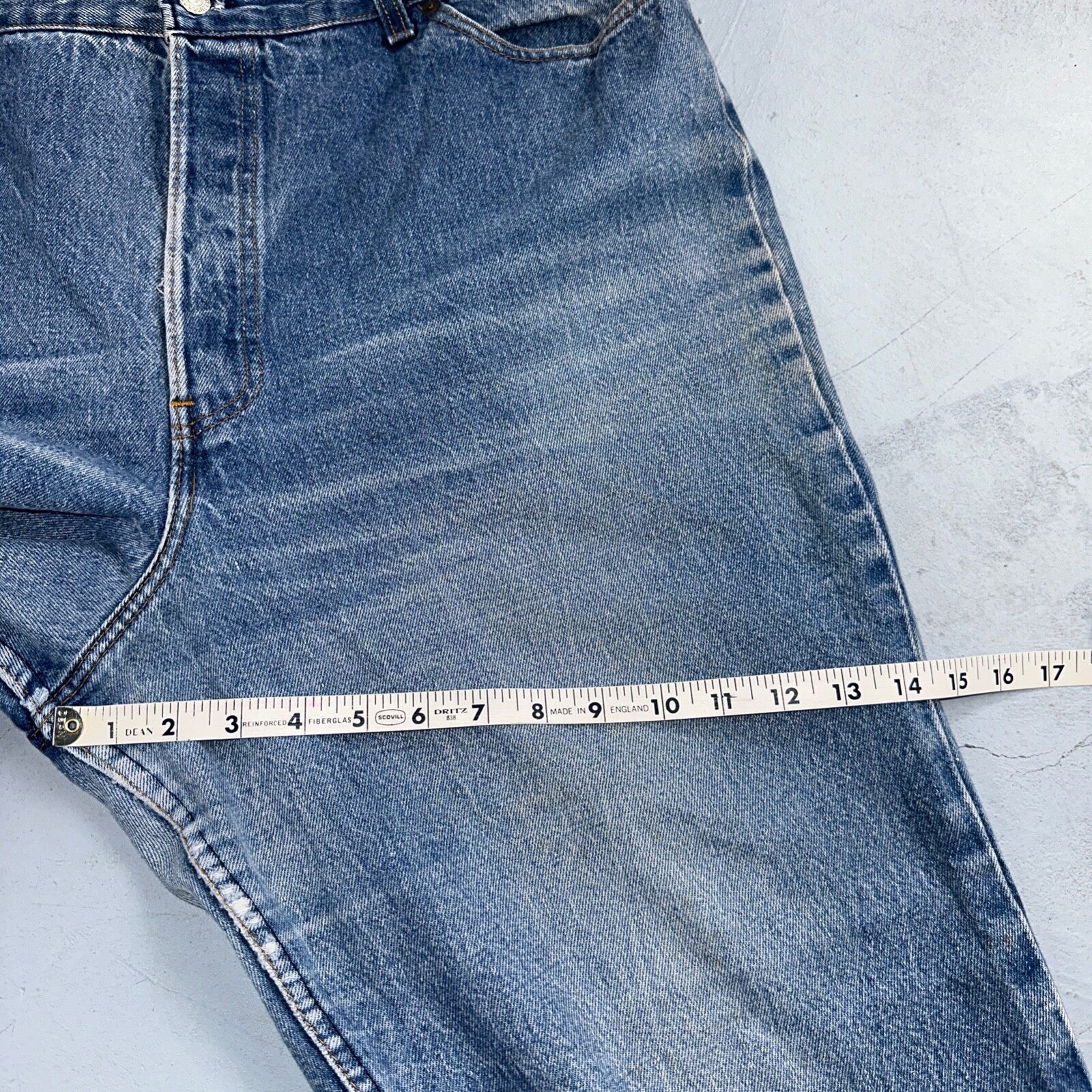 Vintage Womens Levis 29501 0115 Med Wash High Rise 501 Mom Jeans USA 38x28