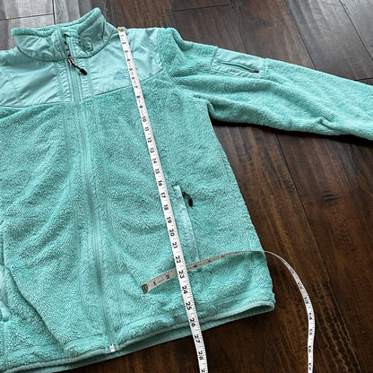 Vtg Nike ACG Womens Soft Fleece Turquoise Teal Blue Full Zip Jacket Y2K Warm