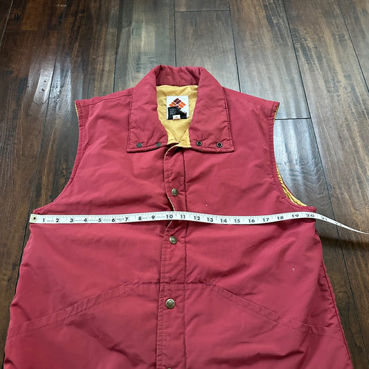 Vintage 80s Columbia USA Thinsulate 3M Puffer Gilet Vest Red Hipster M 90s