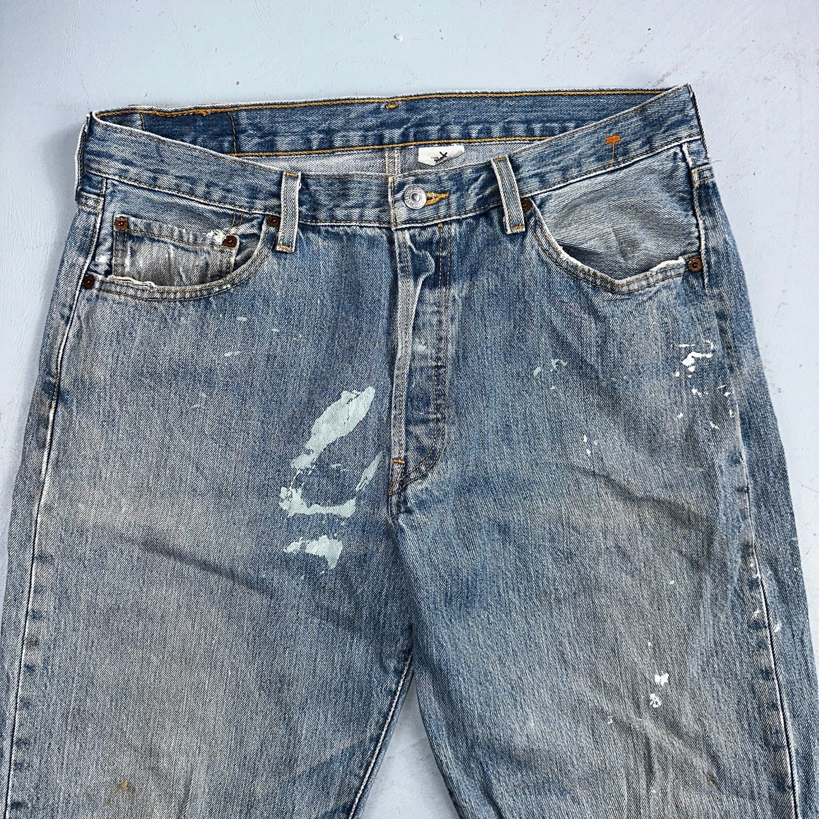 Levis 501 Vintage Y2K XX Straight Leg Jeans Blue Light Wash 35x34 Act 34x34